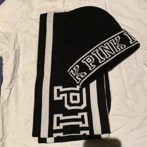 NWT PINK scarf and beanie gift set